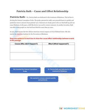 Grade 4 Cause & Effect — Printable No-Prep Worksheet