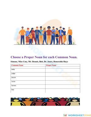 Grade 3 Proper Nouns — Printable No-Prep Worksheet