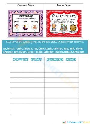 Common and Proper Noun