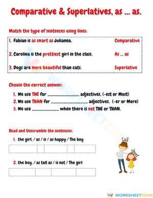 Printable Comparative Adjectives Worksheet | Grade 5 ELA