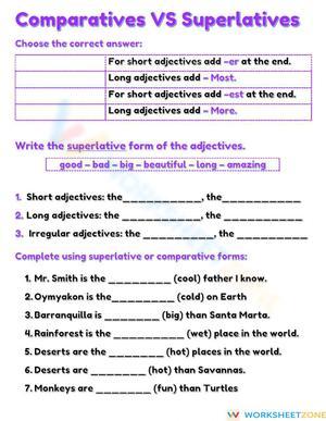 Comparatives Vs Superlatives