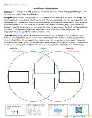 Compare and Contrast Water Passages venn diagram