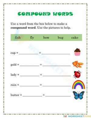 Grade 4 Compound Words — Printable No-Prep Worksheet