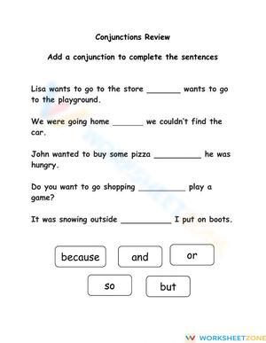 Conjunctions Review