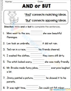Practice "And" and "But" with Fun Sentences