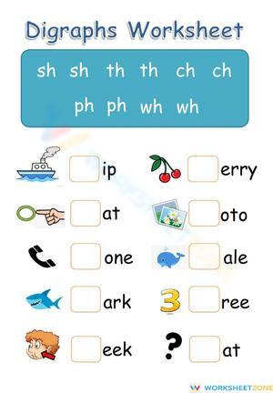 Essential Consonant Digraphs Worksheet | Grade 2 Phonics
