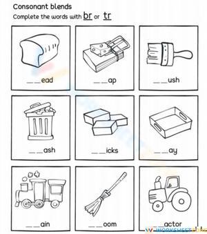 Essential R-Blends Phonics Worksheet | Grades K-3 Printable