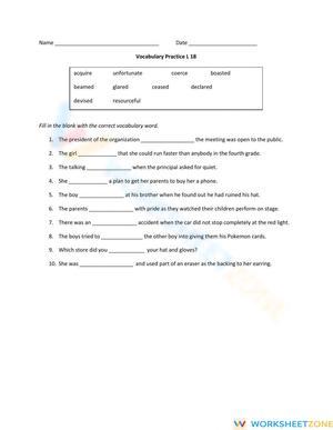 Vocabulary 18