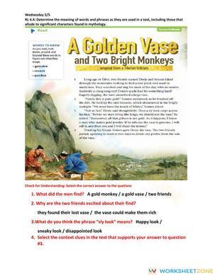 Context Clues RL 4.4 Worksheet | Grade 4 Essential Practice