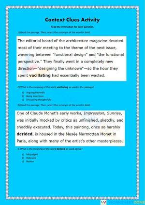 Context Clues - Synonyms
