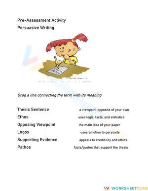 Pre-Assessment Persuasive Writing