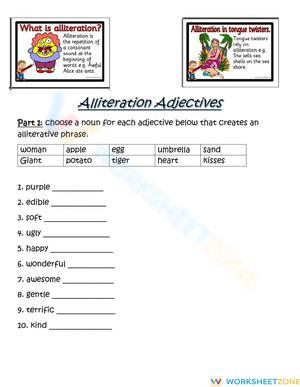 Alliteration Adjectives