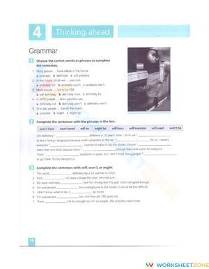 Future predictions will might may