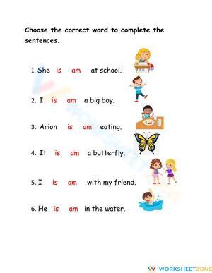 Simple Present Tense- Am, is or are