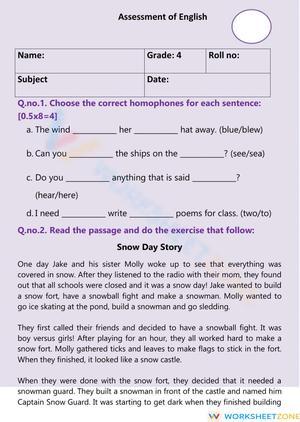 Assessment of English