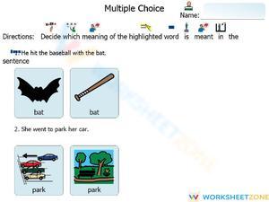 Grade 1 Homonyms — Printable No-Prep Worksheet