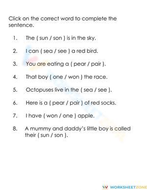 Homophones (2)