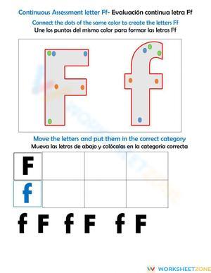 CCSS.RF.K.1.d Worksheet: Letter F — Kindergarten Aligned