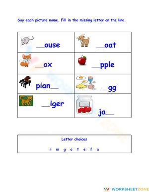 Beginning and Ending Sounds