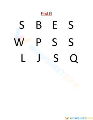 Kindergarten Letter S — Printable No-Prep Worksheet
