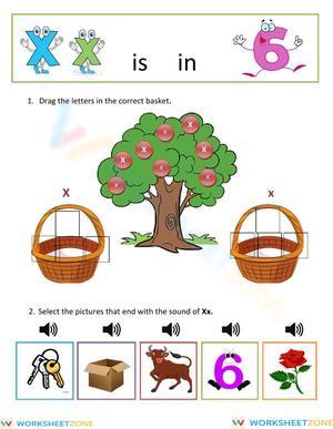 Kindergarten Letter X — Printable No-Prep Worksheet