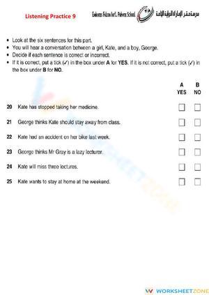 Listening practice 9