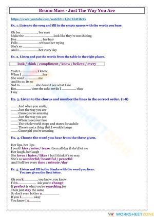 Grade 7 Verb Forms — Printable No-Prep Worksheet