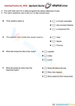 Listening practice 10