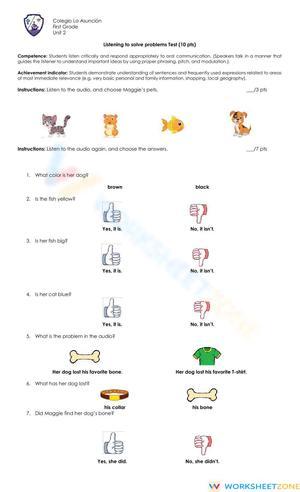 Grade 2 Listening Skills — Printable No-Prep Worksheet