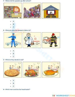 PET Listening Part I