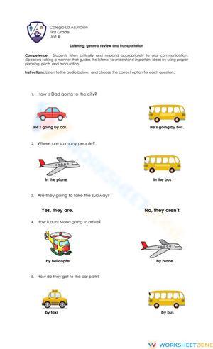 Grade 1 Listening — Printable No-Prep Worksheet