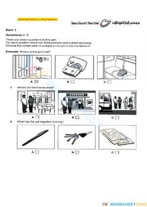 Grade 7 Listening — Printable No-Prep Worksheet