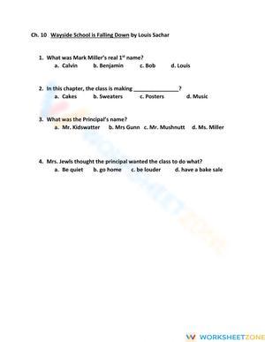 Grade 5 Character Analysis — Printable No-Prep Worksheet