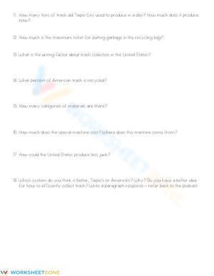 Grade 7 Podcast Comprehension — Printable No-Prep Worksheet