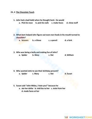 Ch. 4 The Chocolate Touch