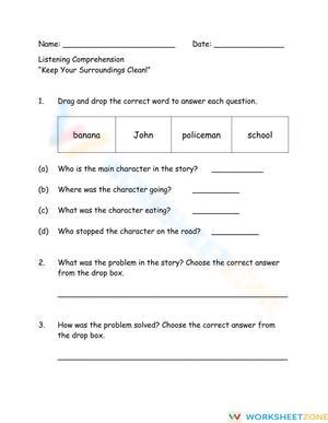 Listening Comprehension - Keep Your Surroundings Clean!