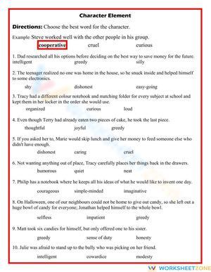 Character Story Element