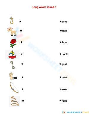 Grade K Long Vowels — Printable No-Prep Worksheet