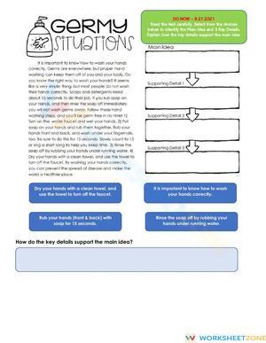 Grade 4 Main Idea — Printable No-Prep Worksheet