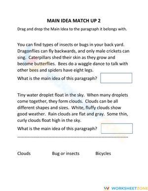 Main Idea Match Up 2