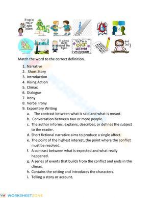 RL.9-10.5 Worksheet: Literary Terms — Grade 9 Aligned