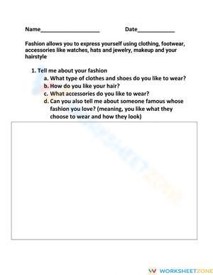 Narrative Writing :Fashion