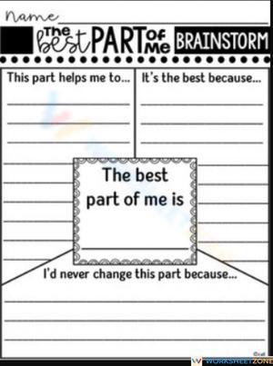 The Best Part of Me: Printable Writing Worksheet