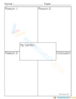 Opinion Writing Graphic Organizer