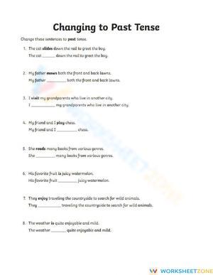 Past Tense Verbs Worksheet | Essential Grade 2 ELA