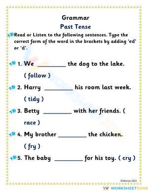 Past Tense - Adding 'ed'