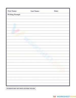 Essential Grade 6-7 Writing Prompt Template | Printable