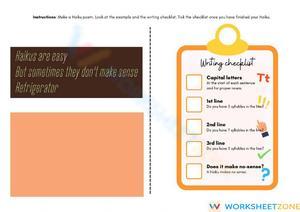 Essential Haiku Writing Worksheet | Grade 3 & 4 Printable