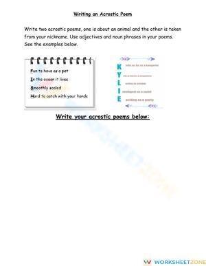 Writing Acrostic Poem
