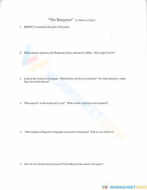 Hangman Poetry Connection